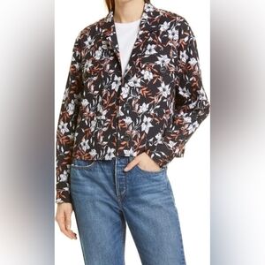 Rag And Bone Floral Black and White Women's Jacket
